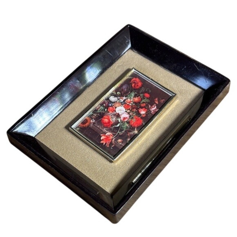 Vintage Abraham Mignon Fiori Framed Floral Art Print Layered Miniature Retro 7in - Picture 3 of 7